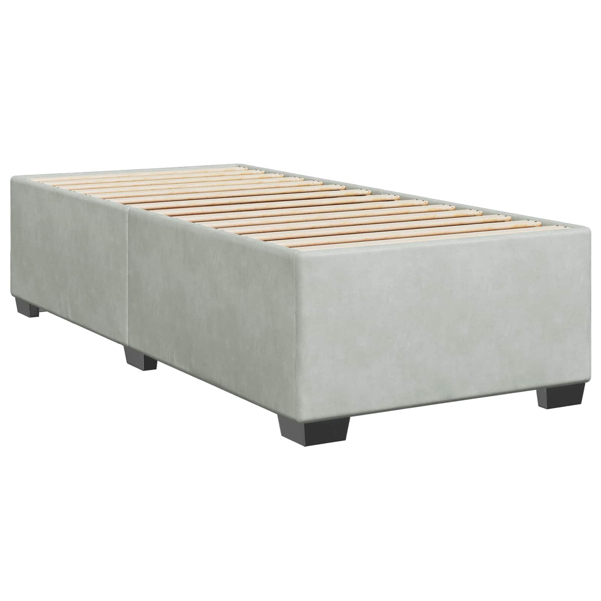 vidaXL Boxspring met matras fluweel blauw 140x190 cm
