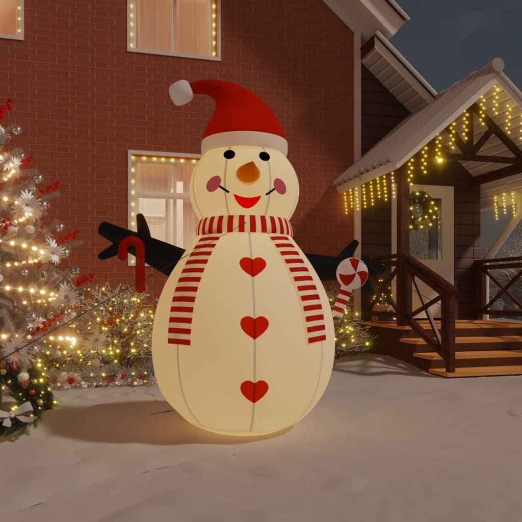 vidaXL Opblaasbare sneeuwman met LED’s 300 cm