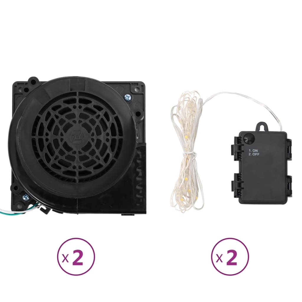 vidaXL Opblaasbare sneeuwpopfamilie met LED’s 500 cm
