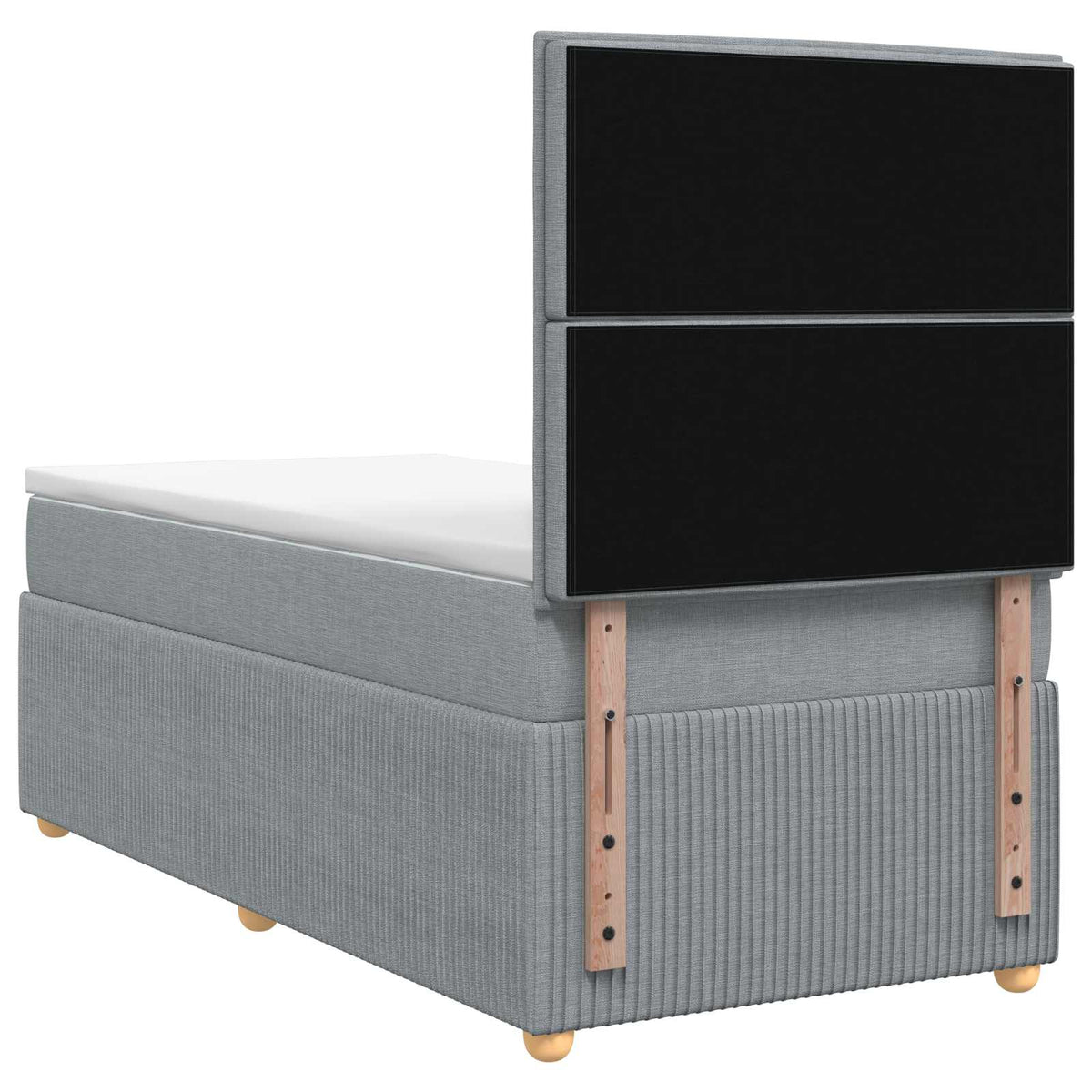 vidaXL Boxspring met matras stof donkerbruin 90x190 cm