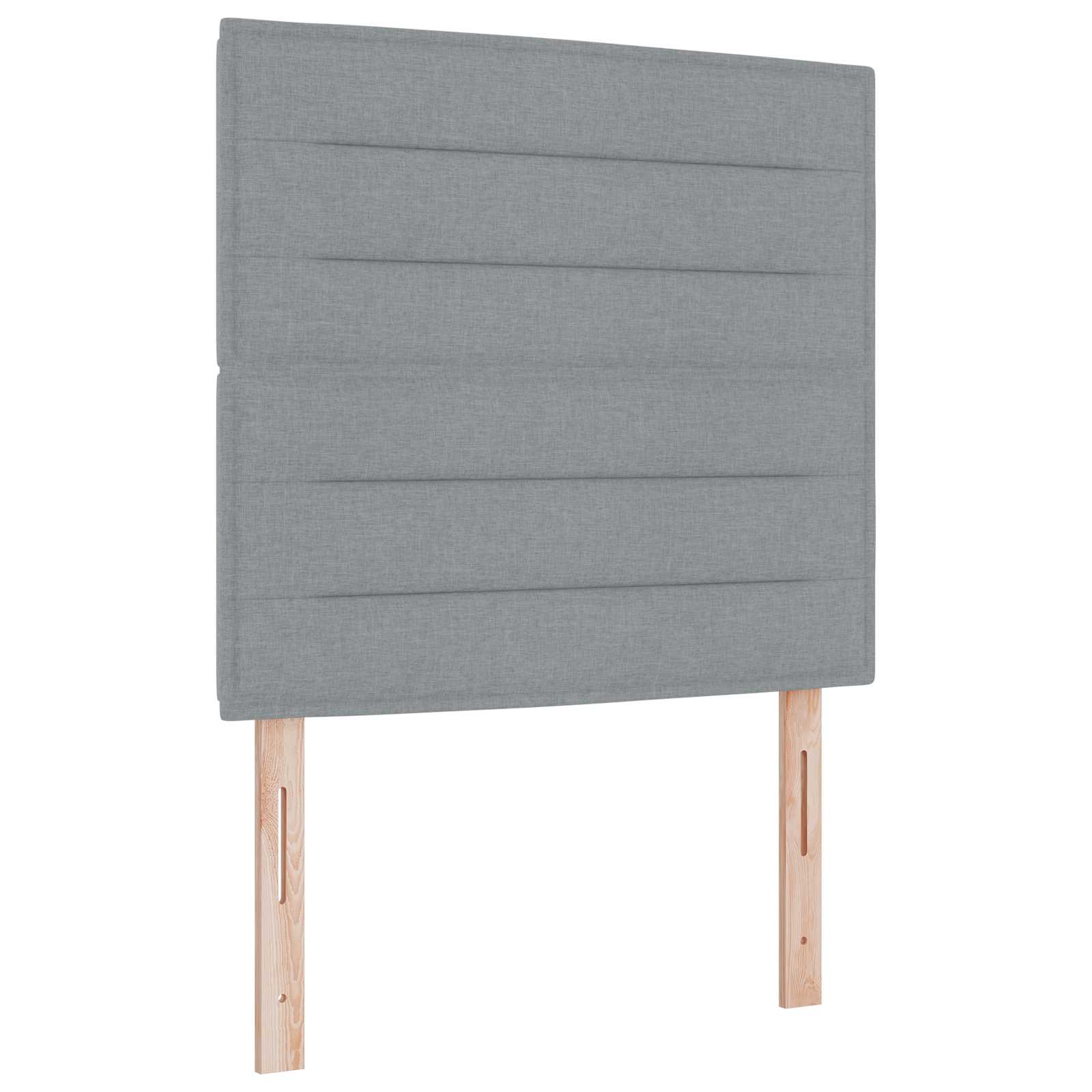 vidaXL Boxspring met matras stof lichtgrijs 90x200 cm