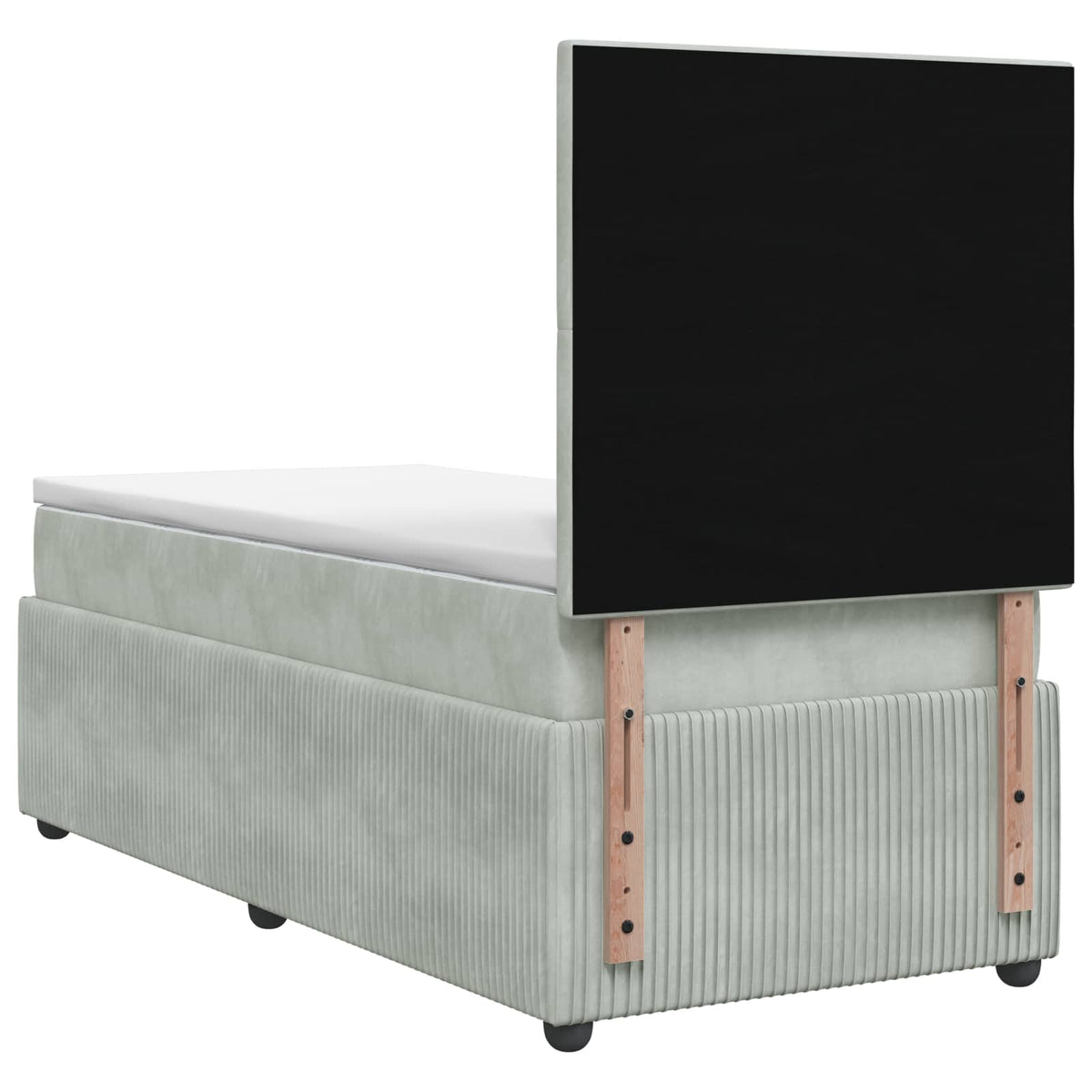 vidaXL Boxspring met matras fluweel donkergrijs 80x200 cm