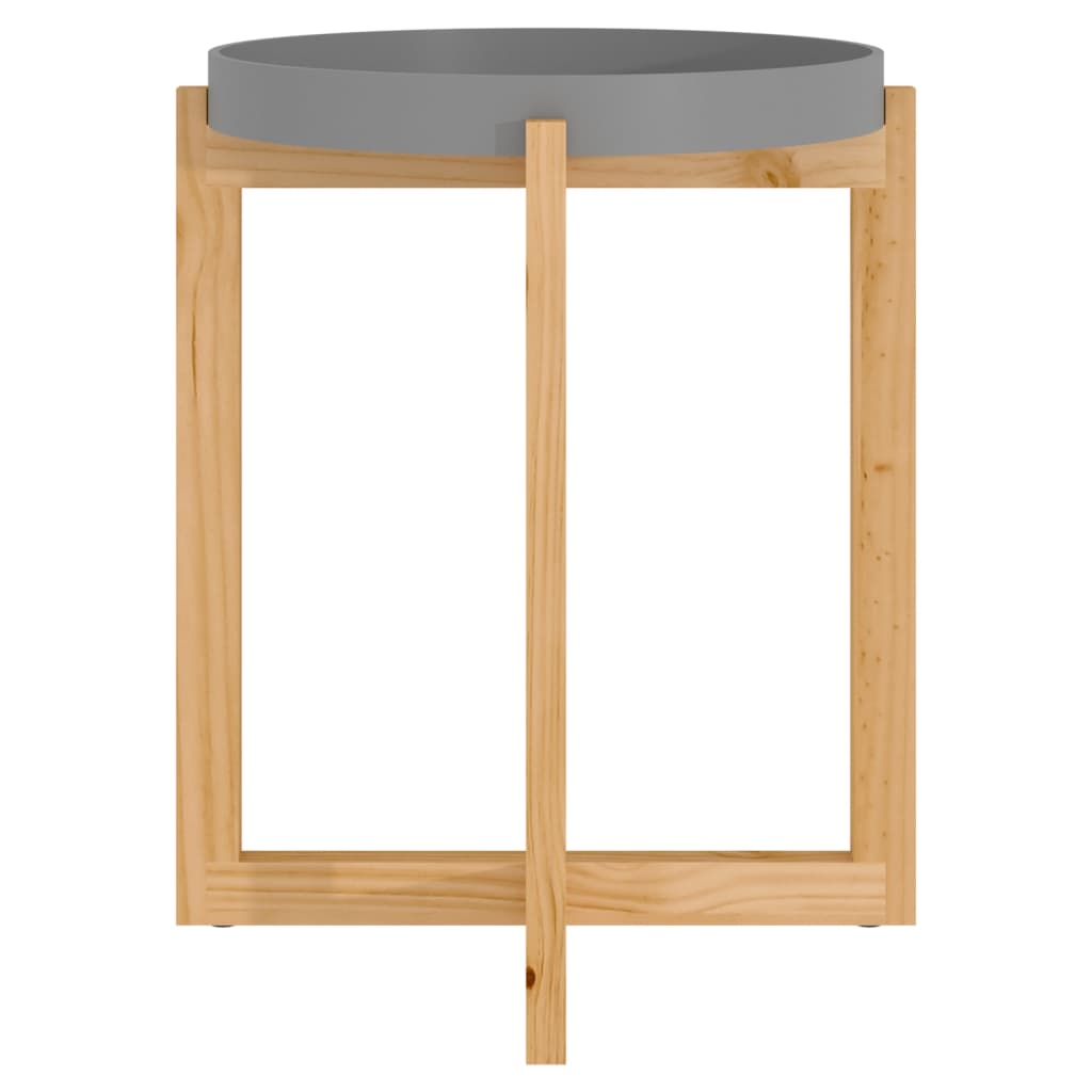 vidaXL Salontafel 41x41x48,5 cm bewerkt hout en grenenhout zwart