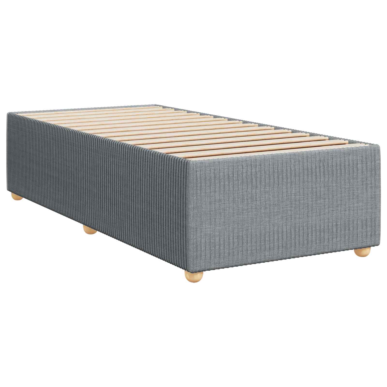 vidaXL LED Boxspring Bed met Matras Lichtgrijs 90 x 190 cm Stof