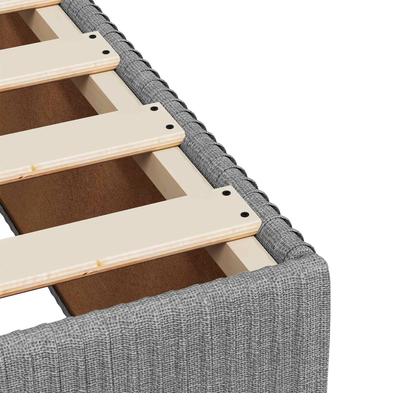vidaXL LED Boxspring Bed met Matras Lichtgrijs 90 x 190 cm Stof