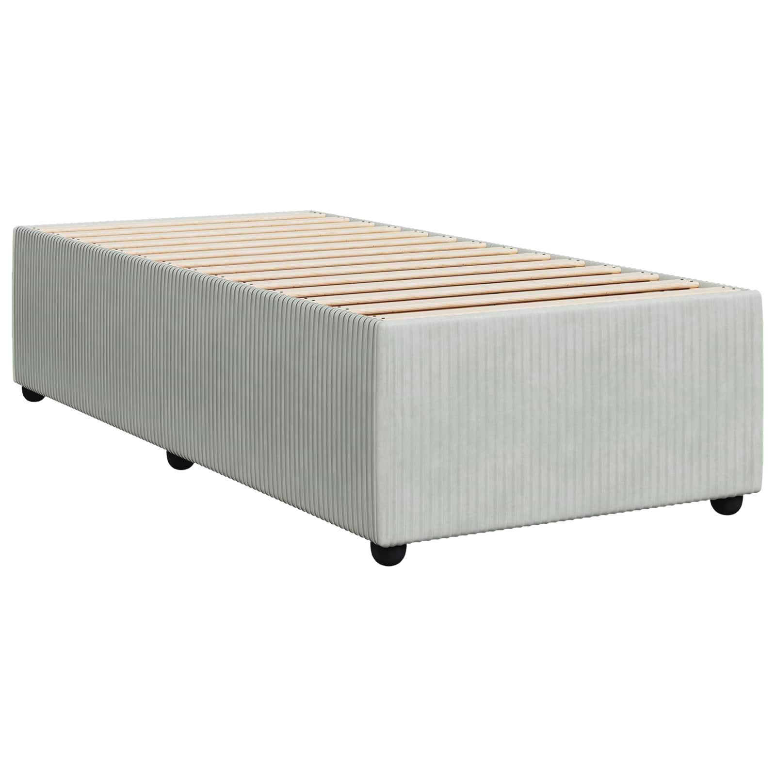 vidaXL LED Boxspring Bed met Matras Donkergrijs 90 x 190 cm Fluweel