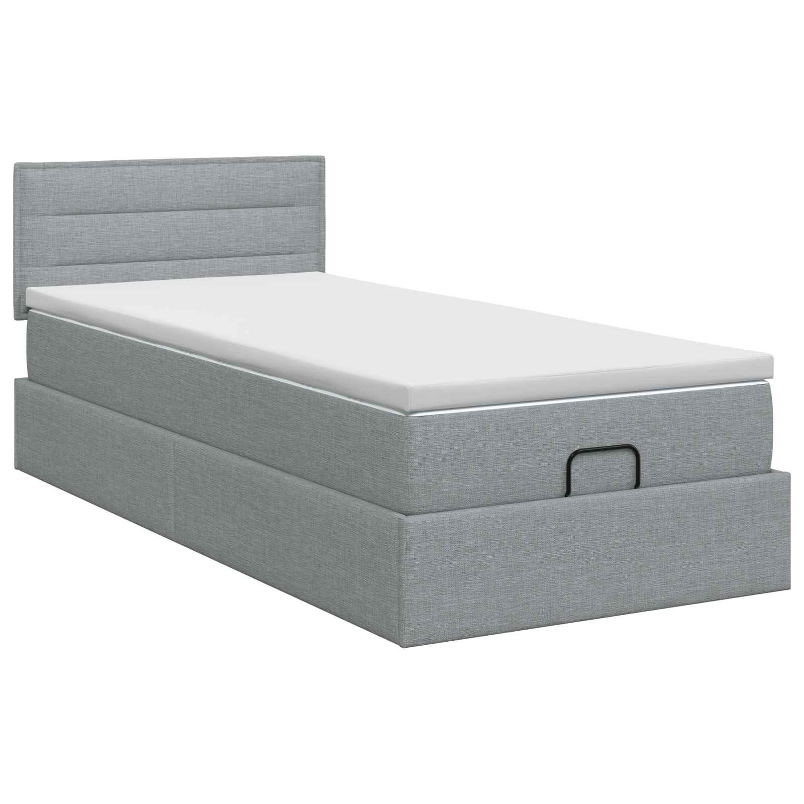 vidaXL Bed met matras 90x200 cm stof zwart