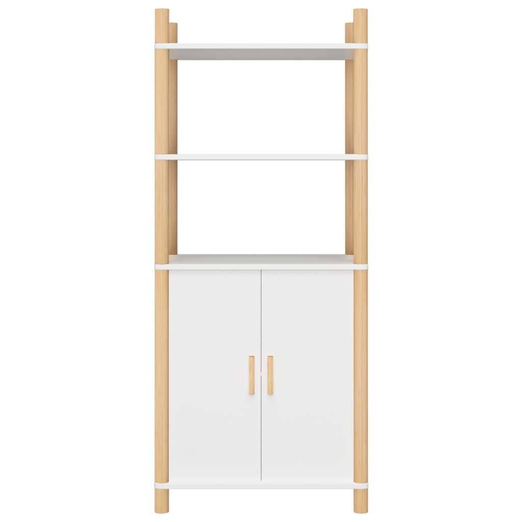 vidaXL Hoge kast 60x40x141 bewerkt hout wit