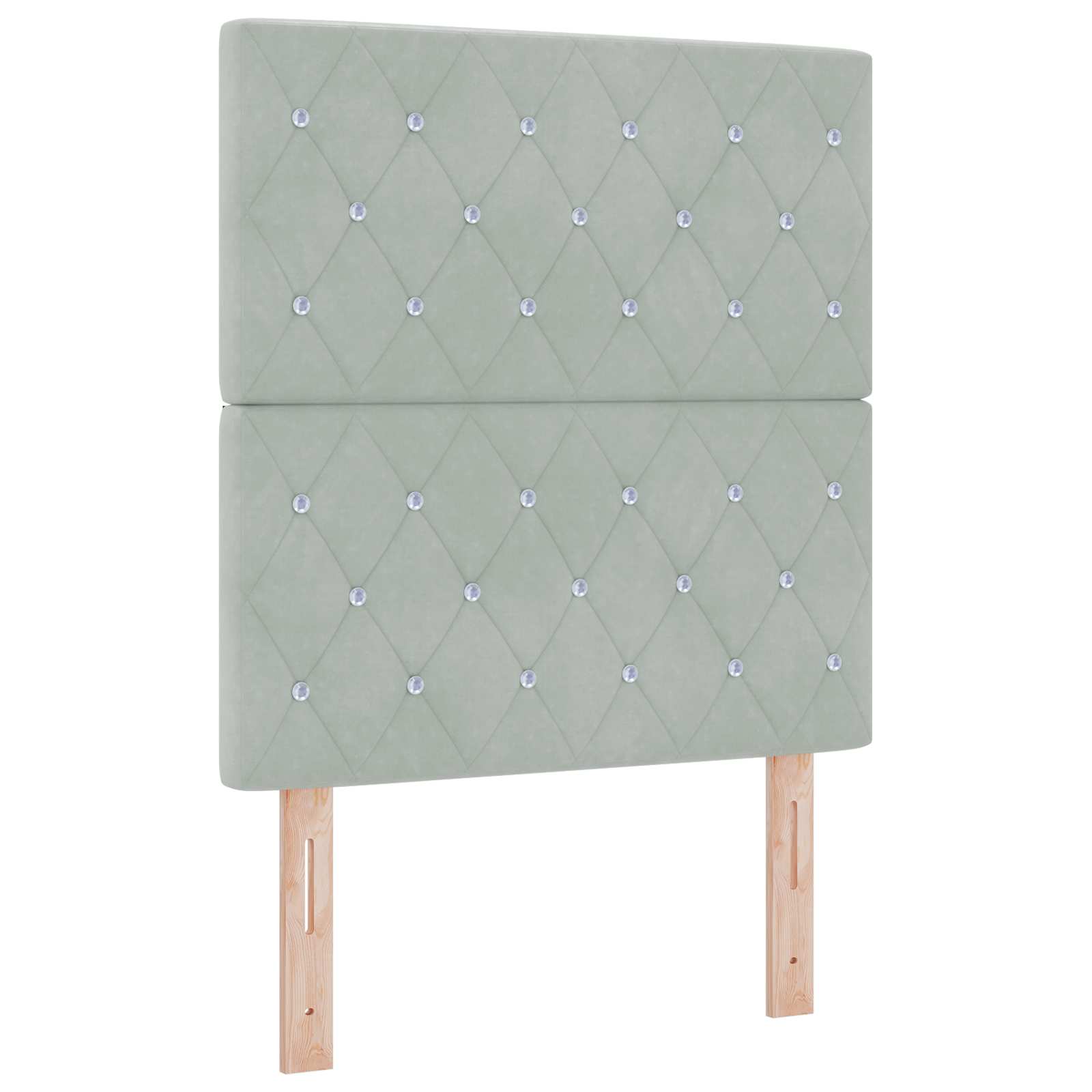 vidaXL Ottoman bed met matrassen en LED's 100x200cm fluweel zwart