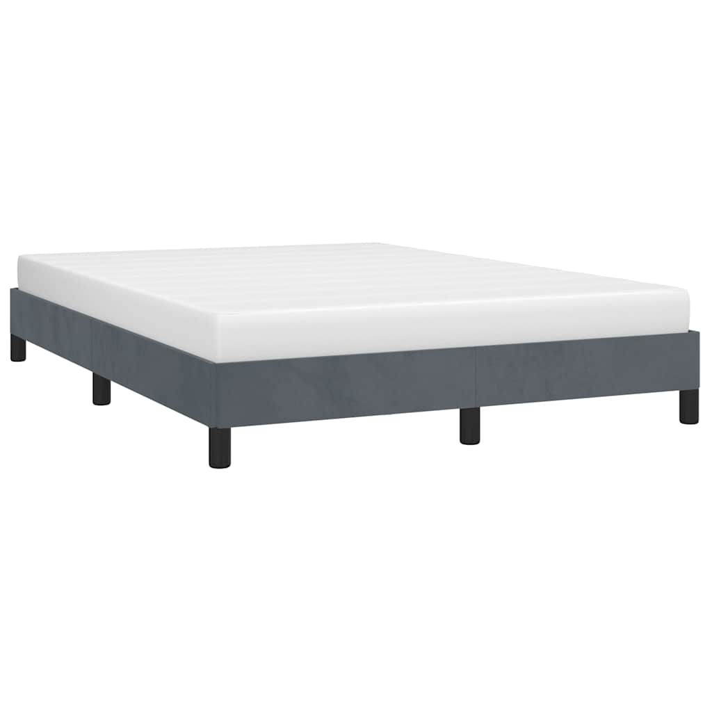 vidaXL Bedframe zonder matras lichtgrijs 152x203 cm Queen fluweel