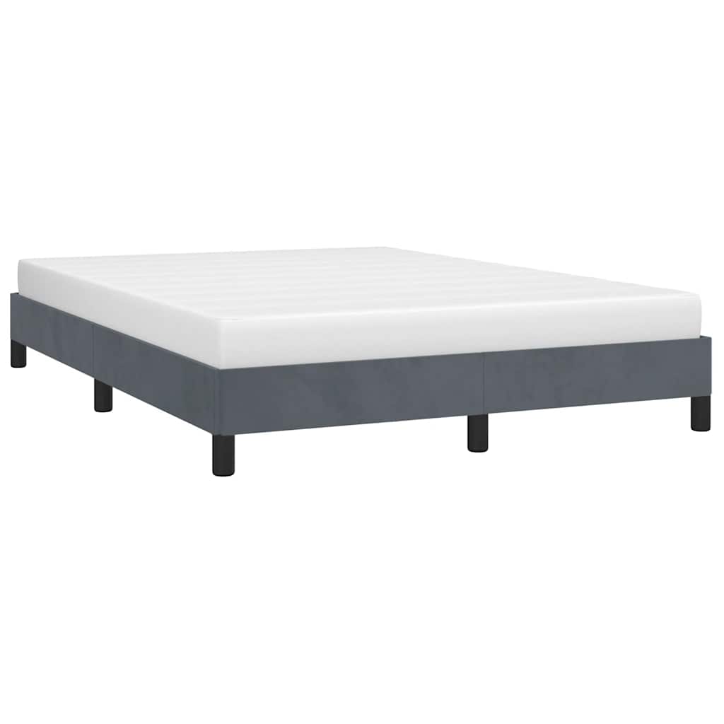 vidaXL Bedframe zonder matras lichtgrijs 152x203 cm Queen fluweel