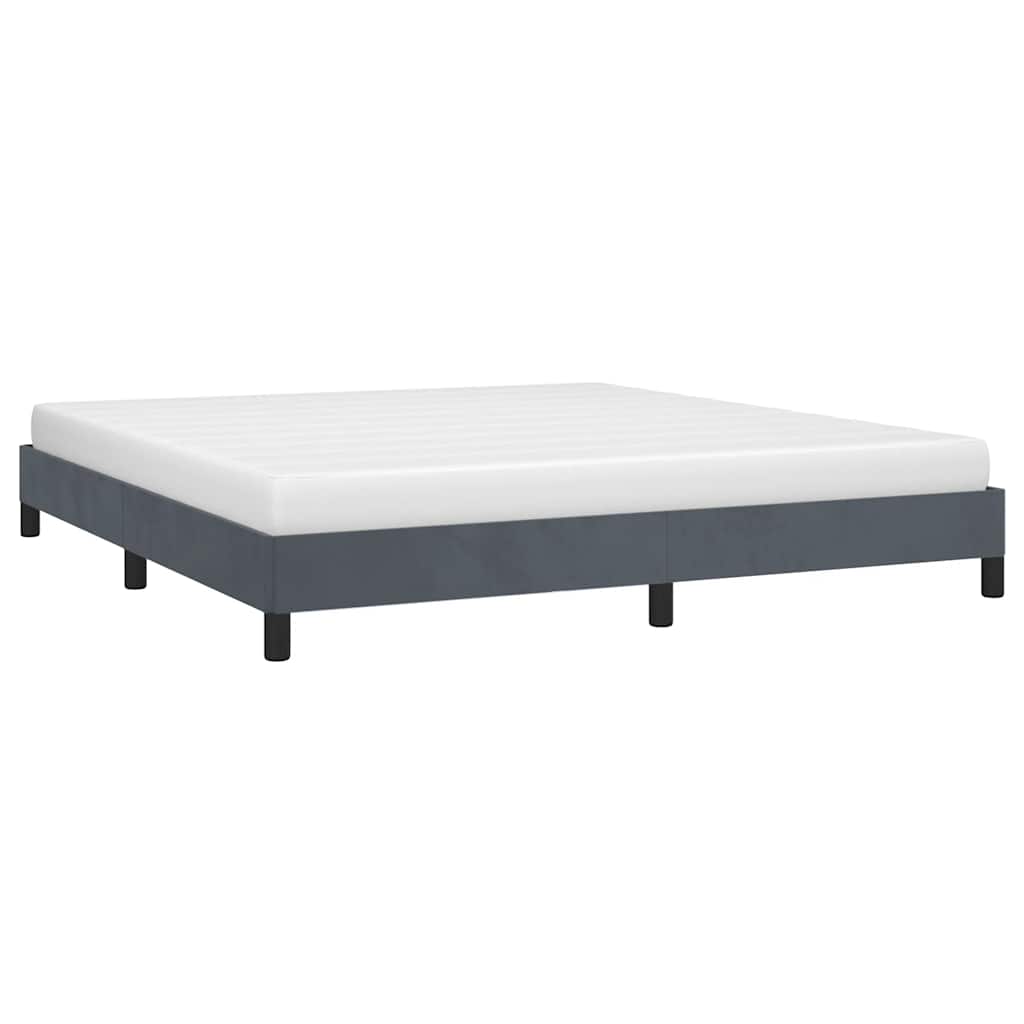 vidaXL Bedframe zonder matras lichtgrijs 152x203 cm Queen fluweel