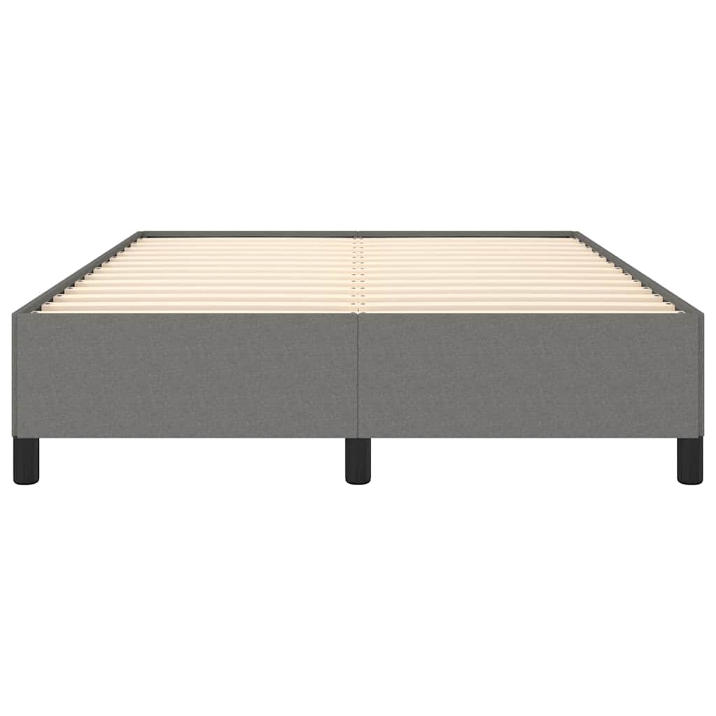 vidaXL Bedframe zonder matras donkergrijs 137x190 cm stof