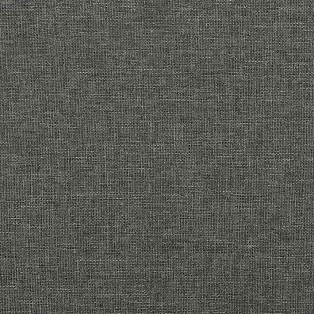 vidaXL Bedframe zonder matras donkergrijs 137x190 cm stof