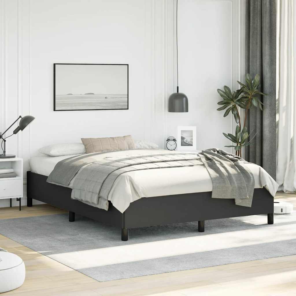 vidaXL Bedframe zonder matras zwart 152x203 cm Queen kunstleer