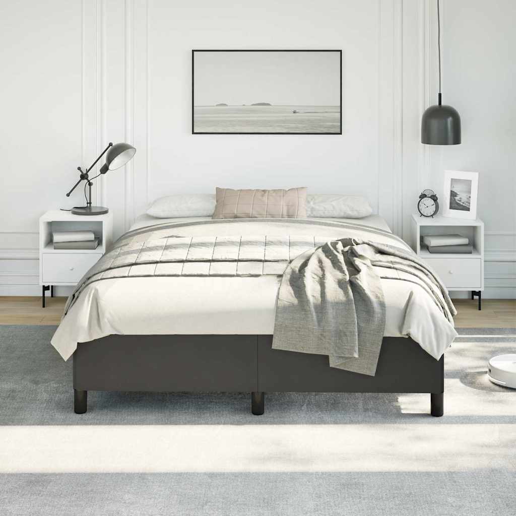 vidaXL Bedframe zonder matras zwart 152x203 cm Queen kunstleer