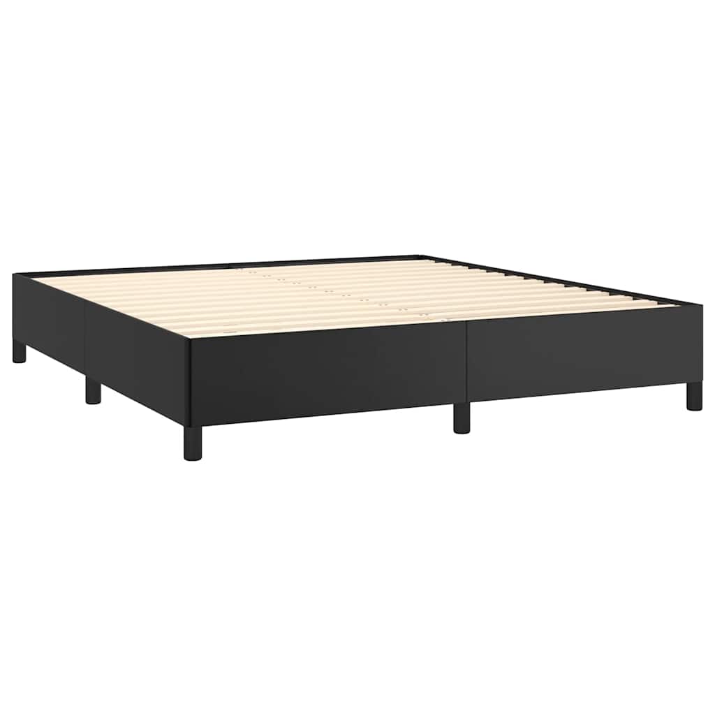vidaXL Bedframe zonder matras zwart 152x203 cm Queen kunstleer