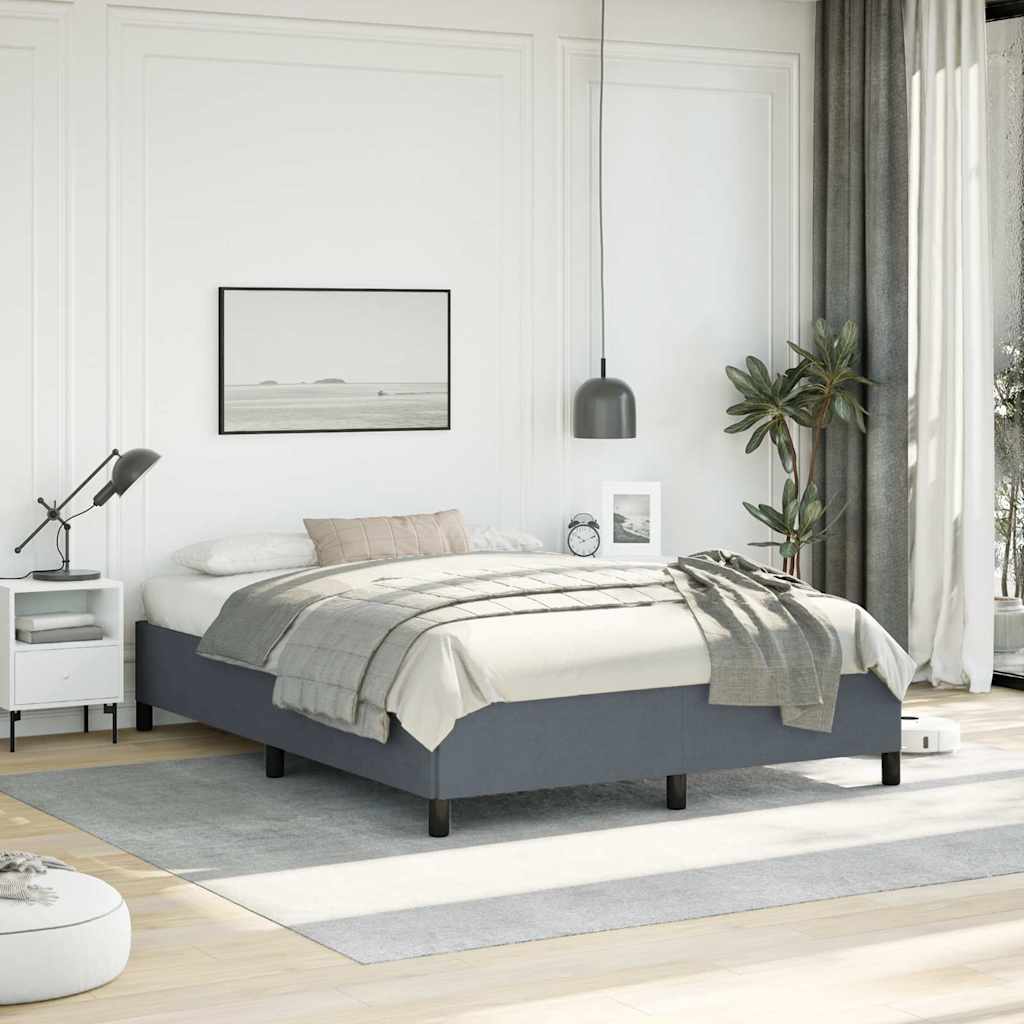 vidaXL Bedframe zonder matras lichtgrijs 152x203 cm Queen fluweel