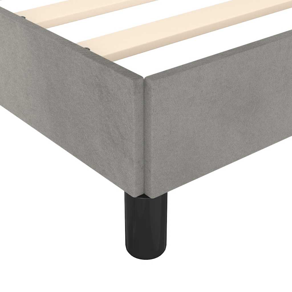 vidaXL Bedframe zonder matras lichtgrijs 152x203 cm Queen fluweel