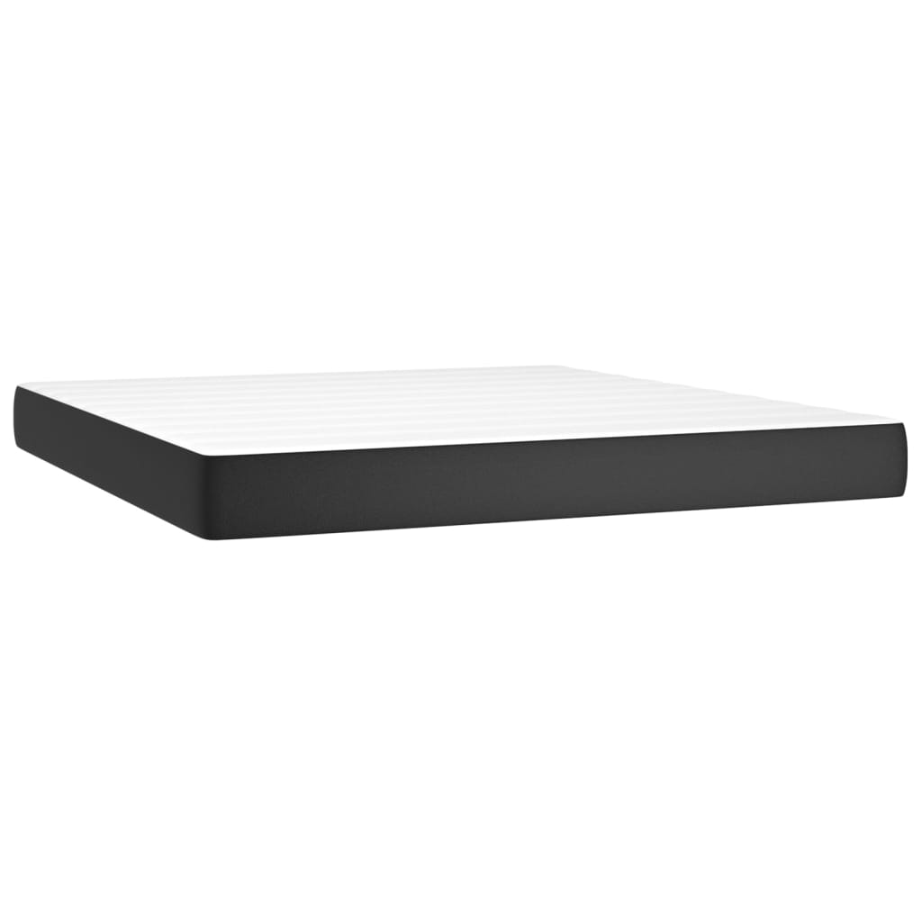 vidaXL Pocketveringmatras medium full 137x190x20 cm kunstleer zwart