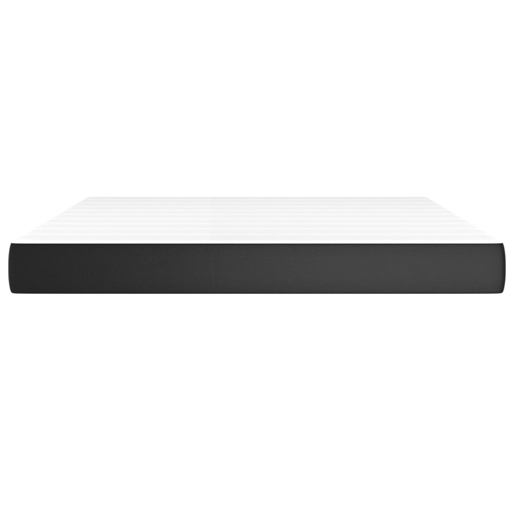 vidaXL Pocketveringmatras medium full 137x190x20 cm kunstleer zwart