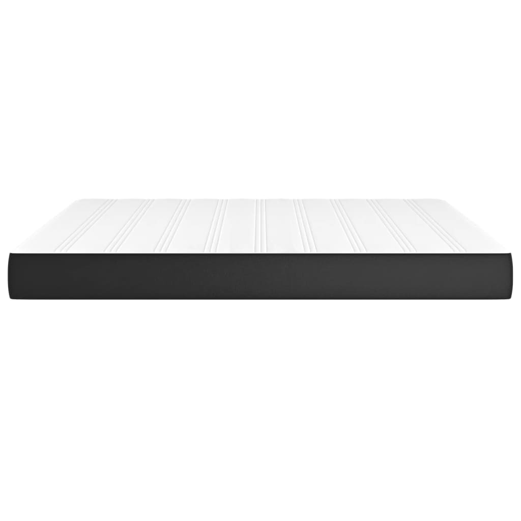 vidaXL Pocketveringmatras medium full 137x190x20 cm kunstleer zwart