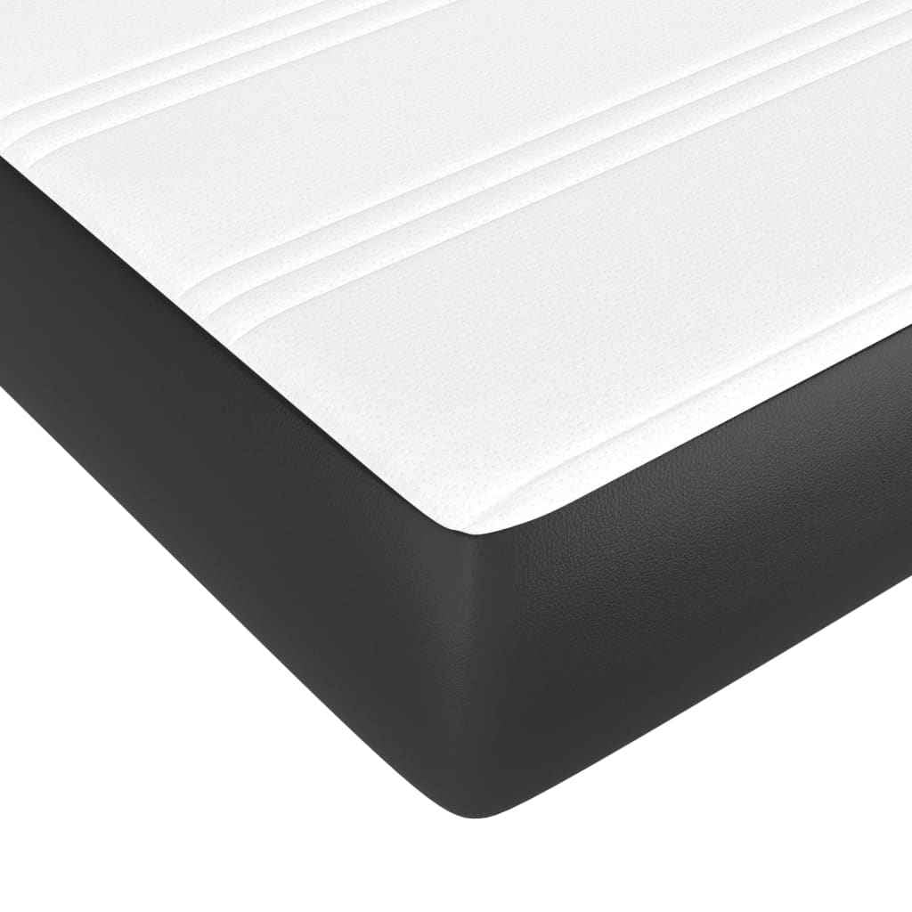 vidaXL Pocketveringmatras medium full 137x190x20 cm kunstleer zwart
