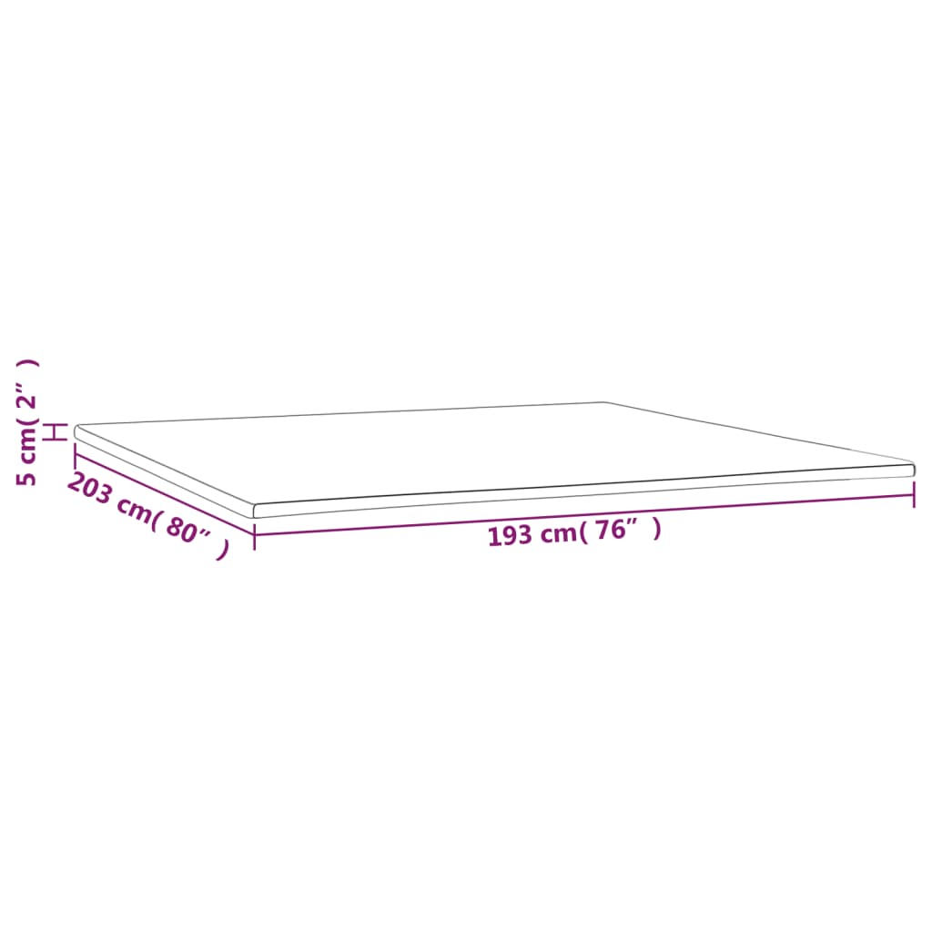 vidaXL Topmatras california king 183x213x5 cm