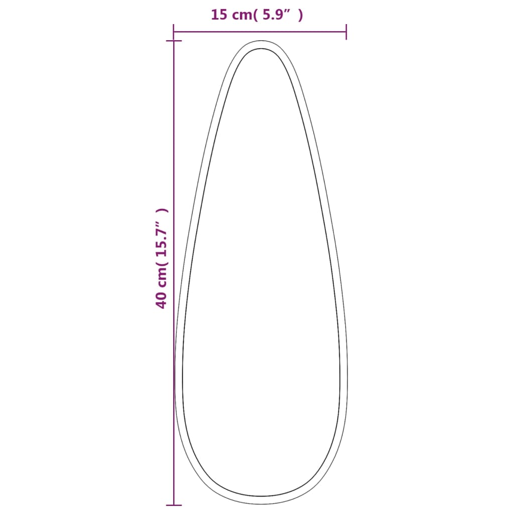 vidaXL Wandspiegel 40x15 cm zilverkleurig
