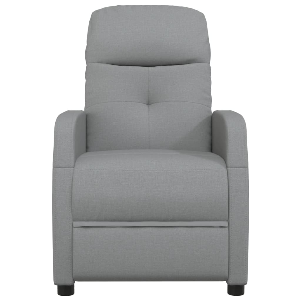 vidaXL Massagestoel stof lichtgrijs