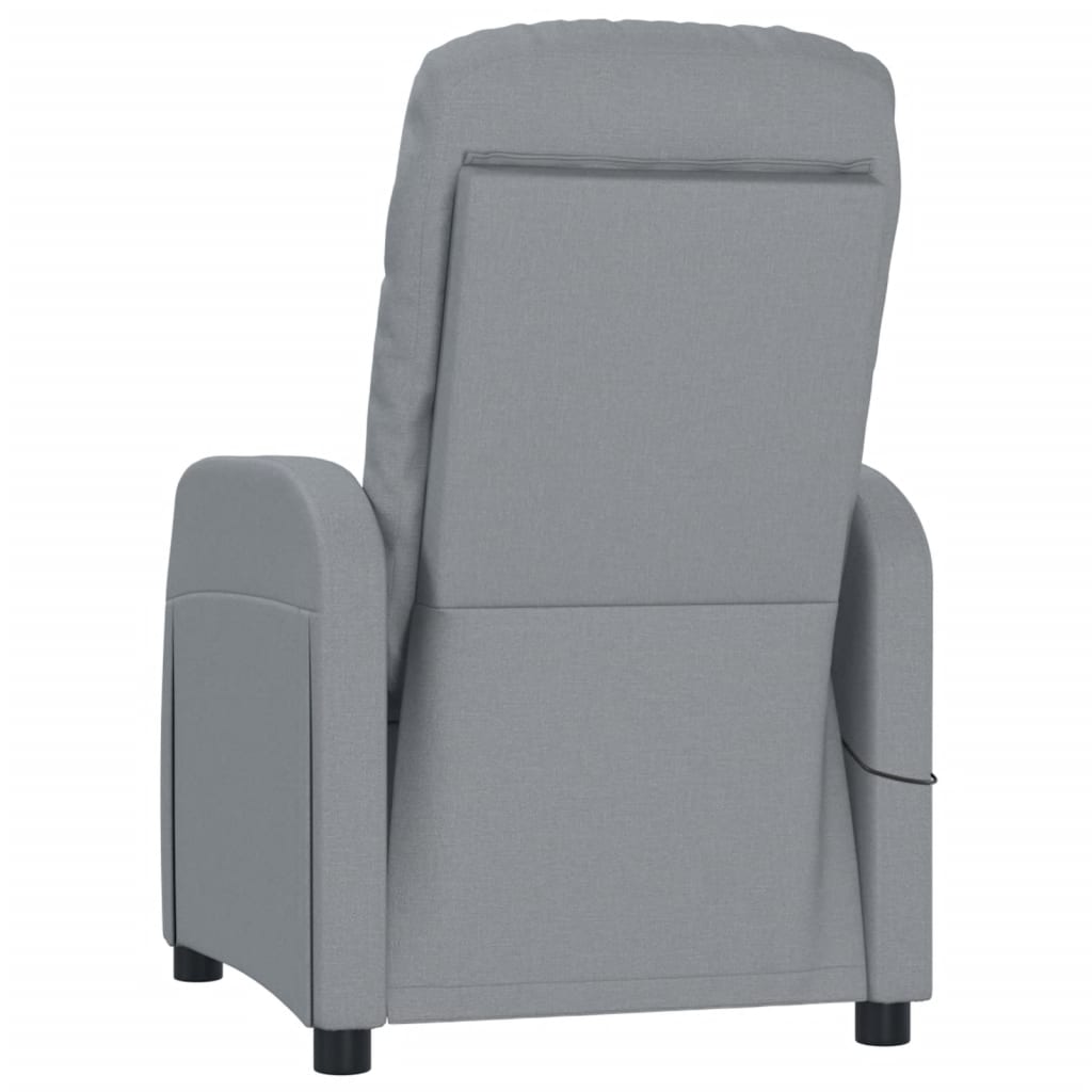 vidaXL Massagestoel stof lichtgrijs