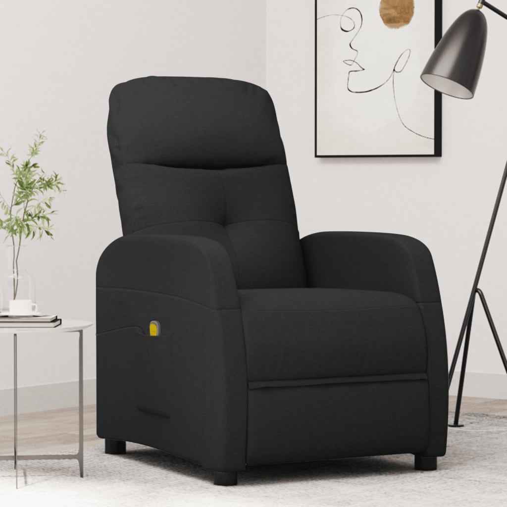 vidaXL Massagestoel stof lichtgrijs