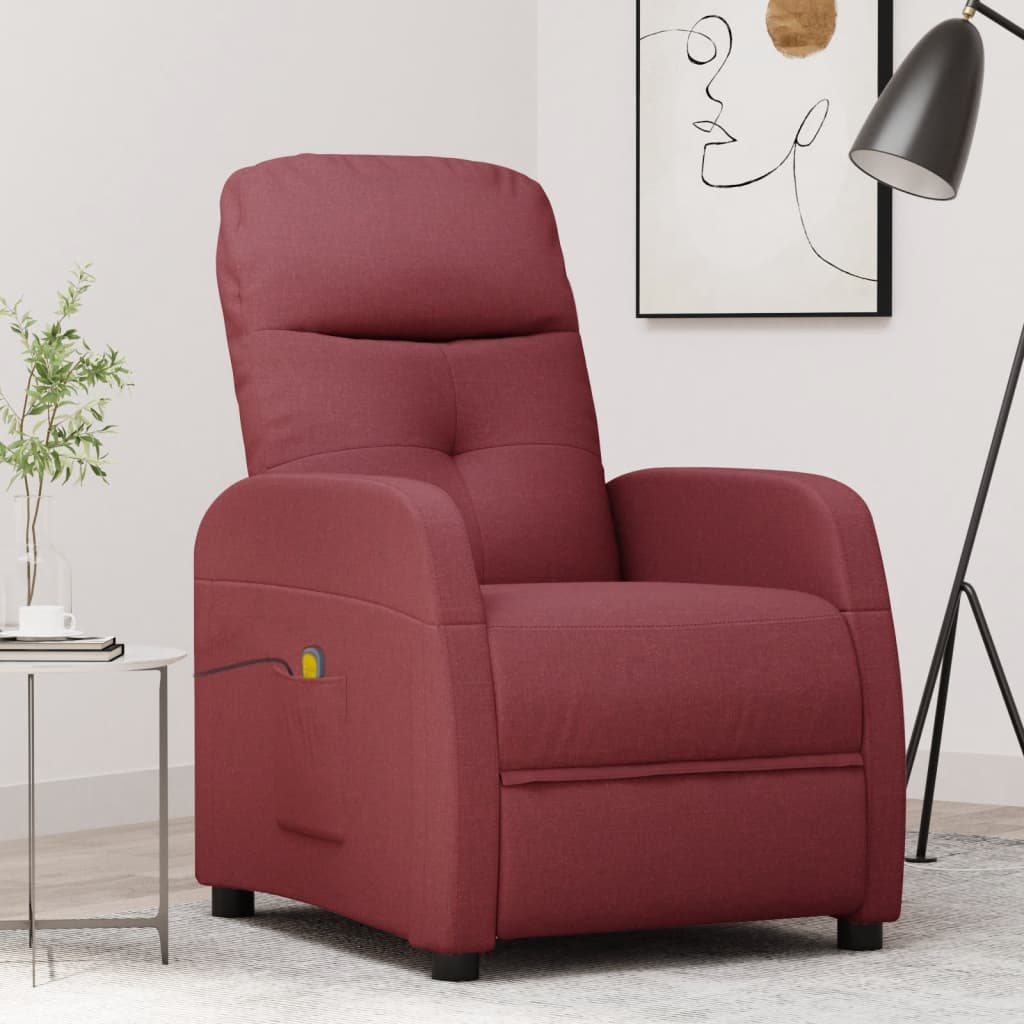 vidaXL Massagestoel stof lichtgrijs