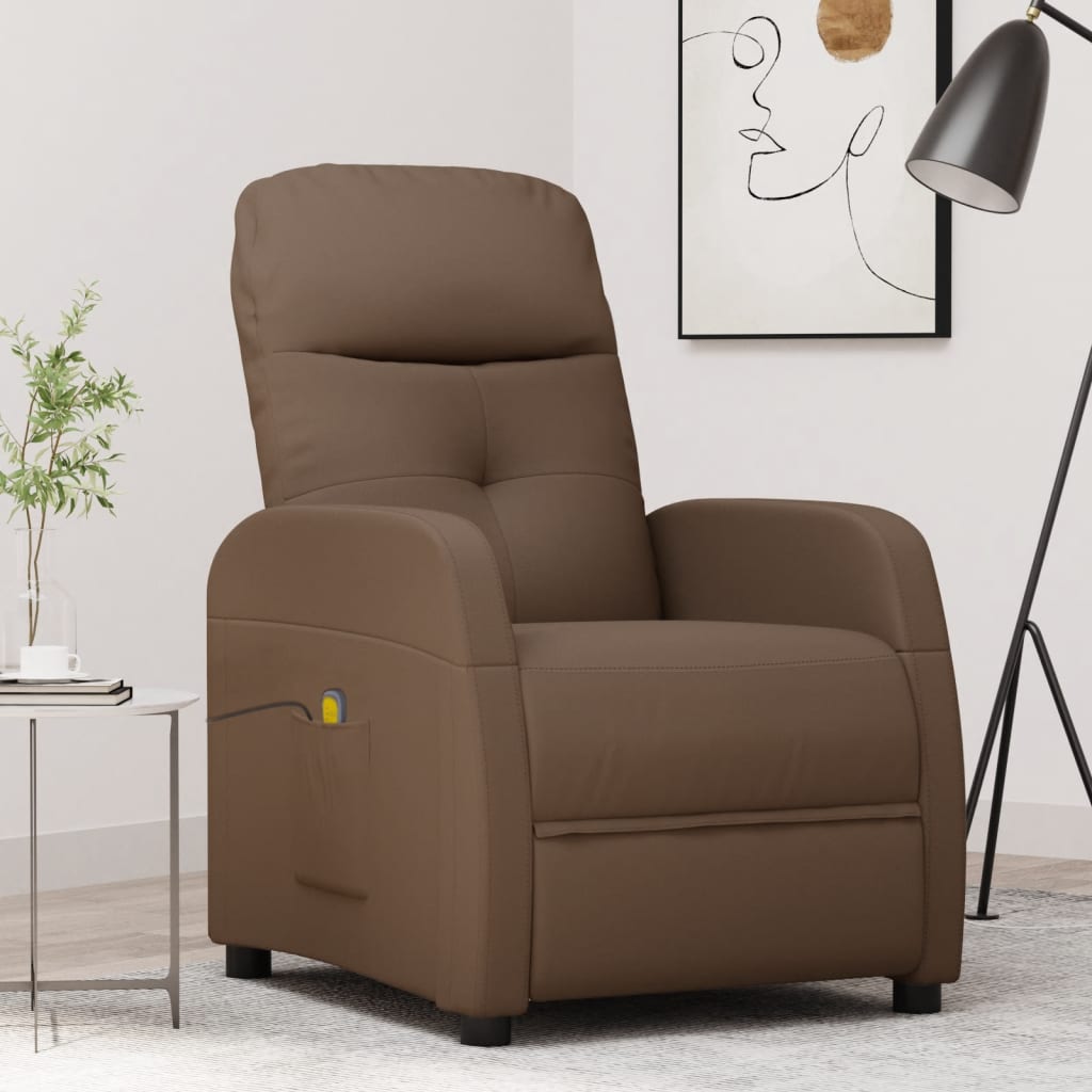 vidaXL Massagestoel stof lichtgrijs