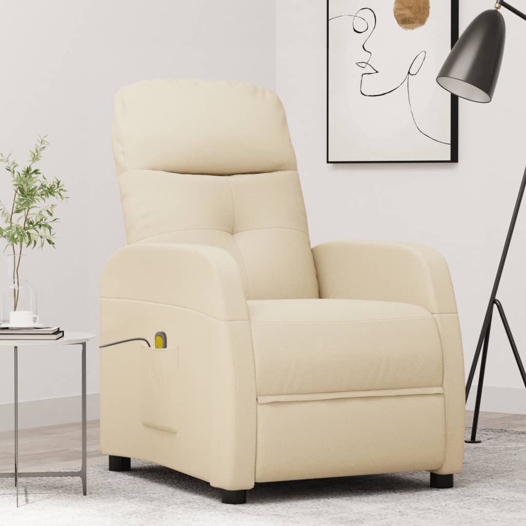 vidaXL Massagestoel stof lichtgrijs