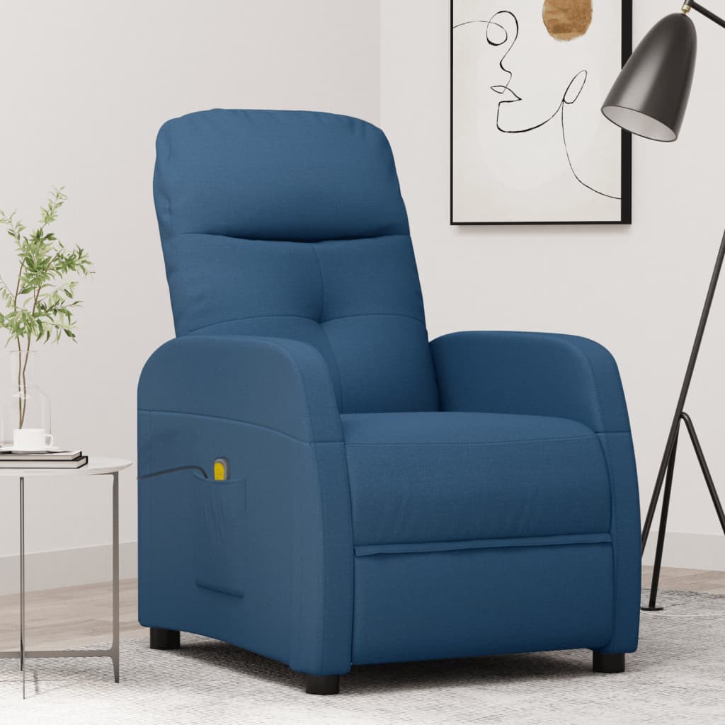 vidaXL Massagestoel stof lichtgrijs
