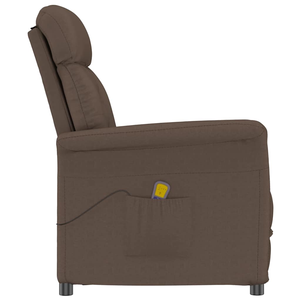 vidaXL Massagestoel microvezelstof bruin