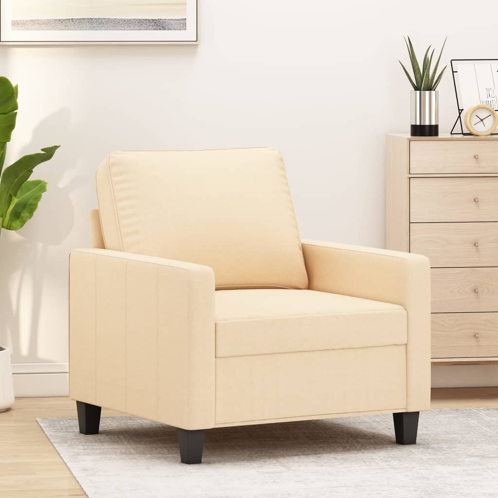 vidaXL Fauteuil 60 cm stof lichtgrijs