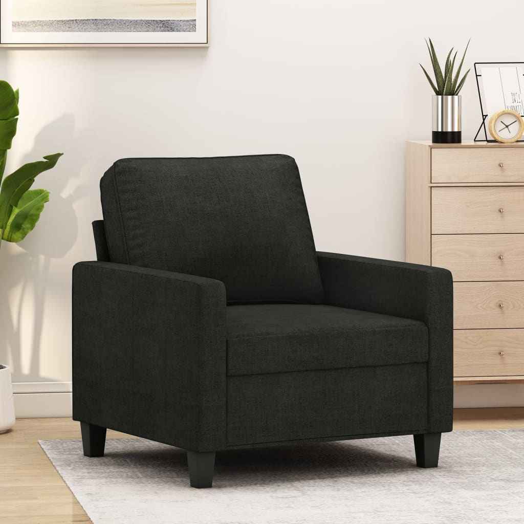 vidaXL Fauteuil 60 cm stof lichtgrijs