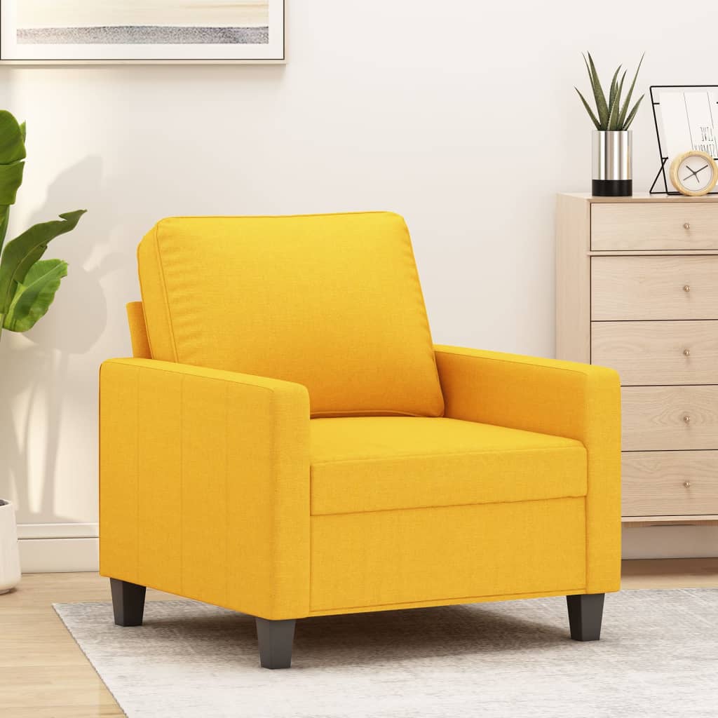vidaXL Fauteuil 60 cm stof lichtgrijs
