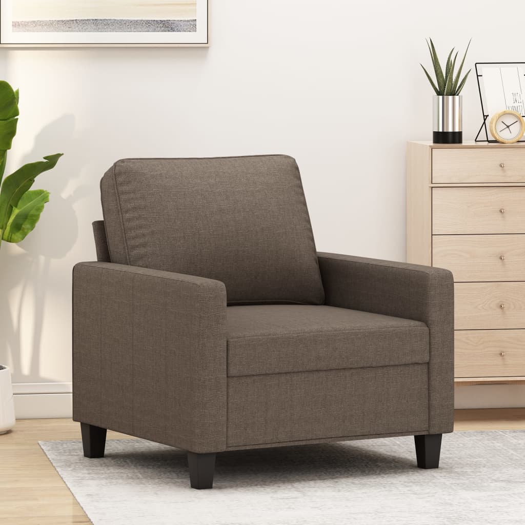 vidaXL Fauteuil 60 cm stof lichtgrijs