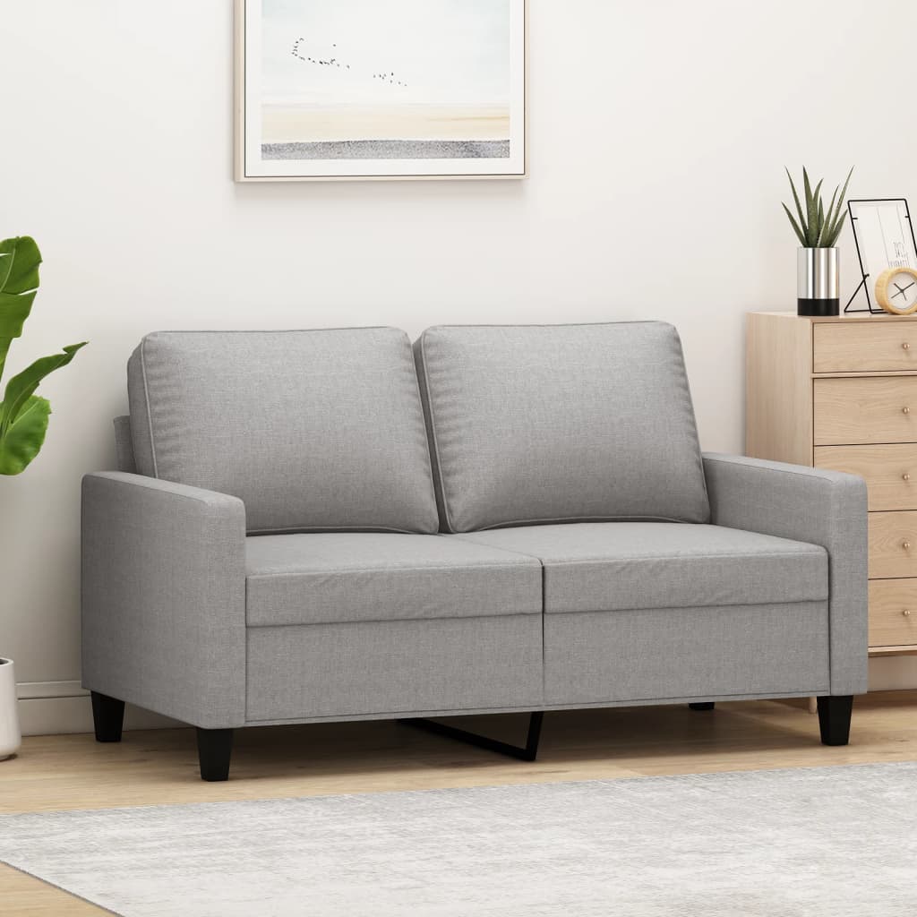 vidaXL Fauteuil 60 cm stof lichtgrijs