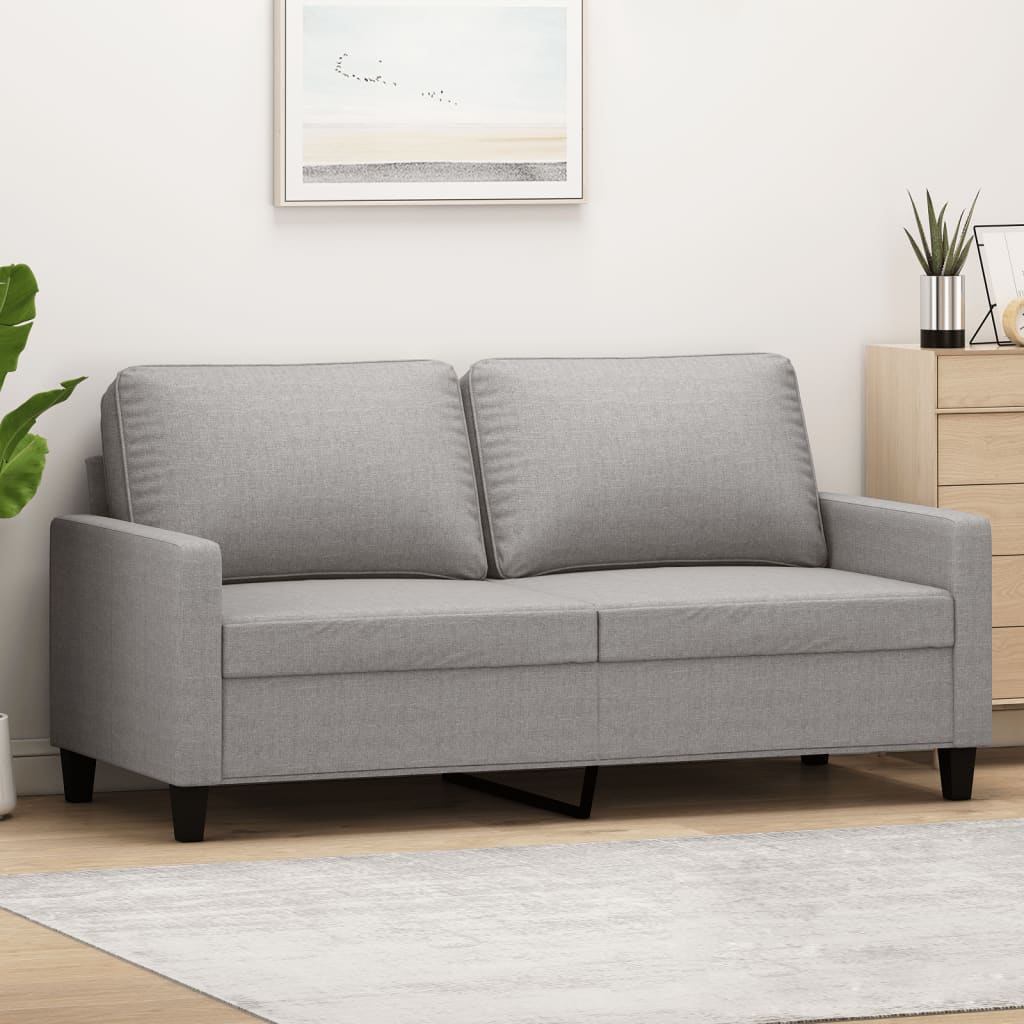 vidaXL Fauteuil 60 cm stof lichtgrijs