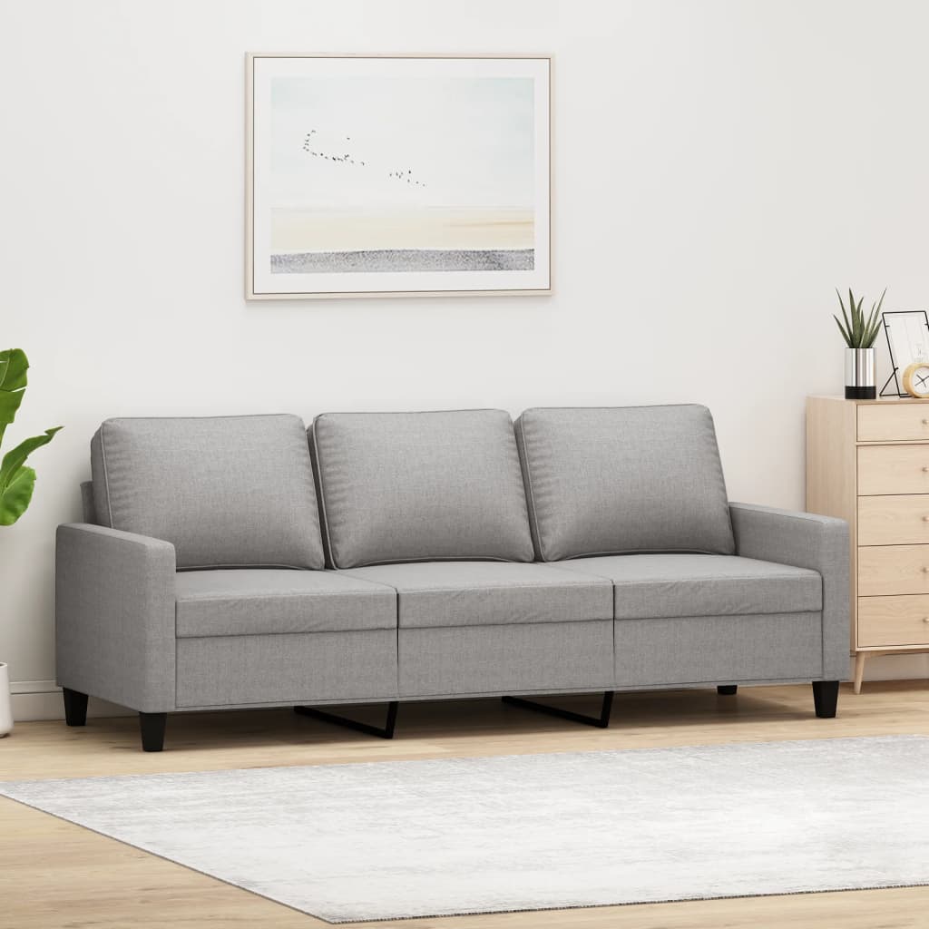 vidaXL Fauteuil 60 cm stof lichtgrijs