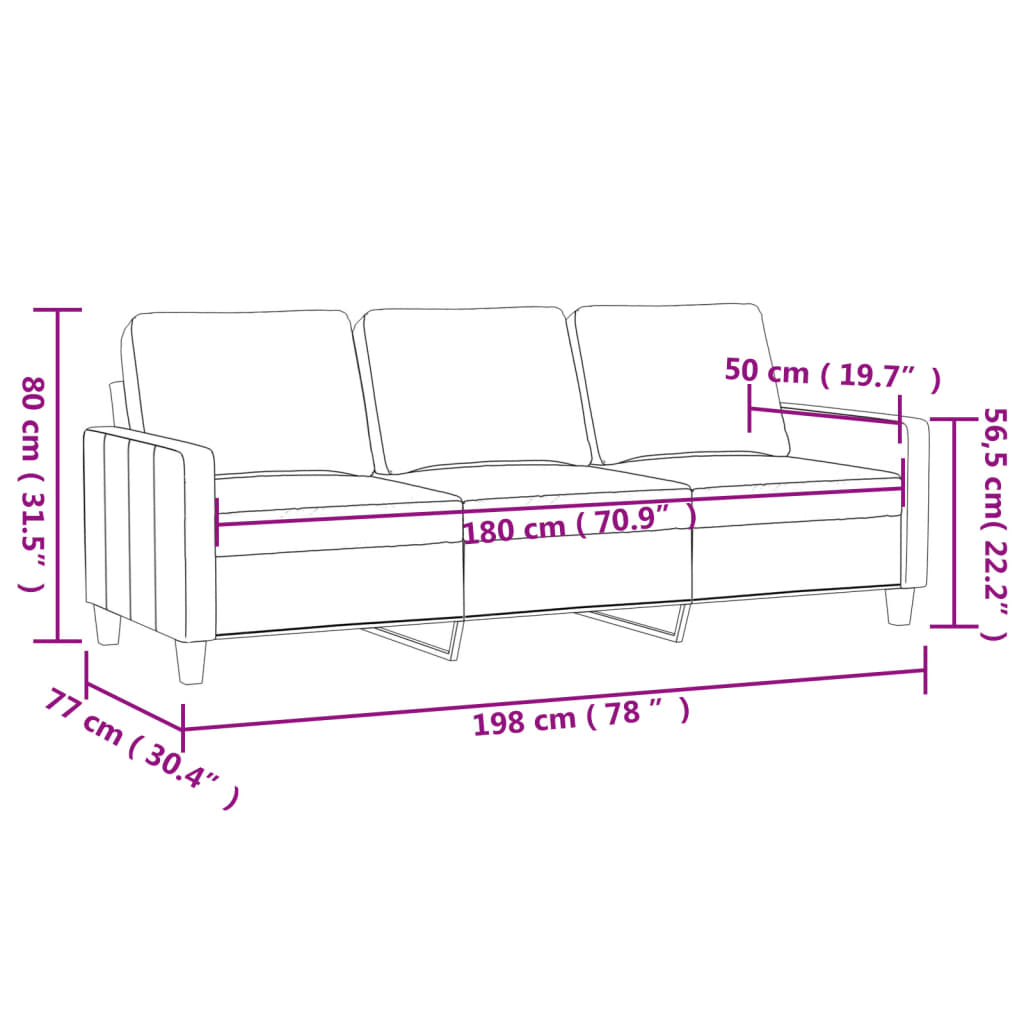 vidaXL Fauteuil 60 cm stof lichtgrijs