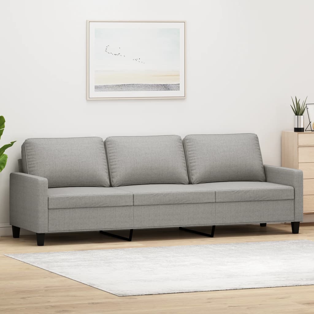 vidaXL Fauteuil 60 cm stof lichtgrijs
