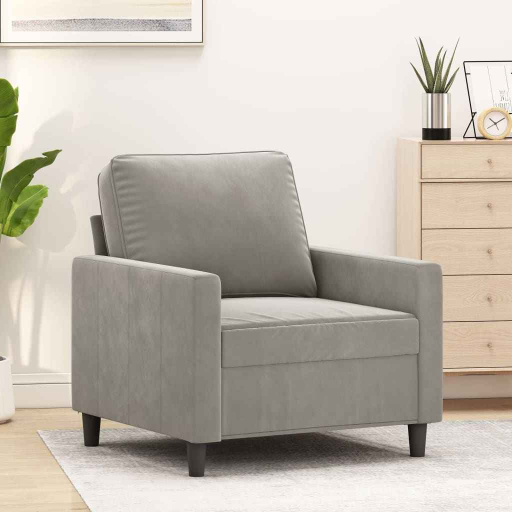 vidaXL Fauteuil 60 cm fluweel donkergrijs