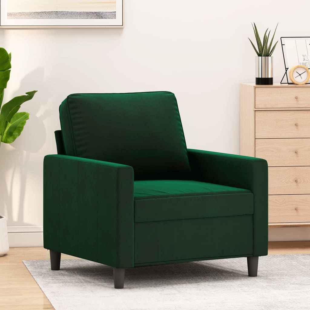 vidaXL Fauteuil 60 cm fluweel donkergrijs