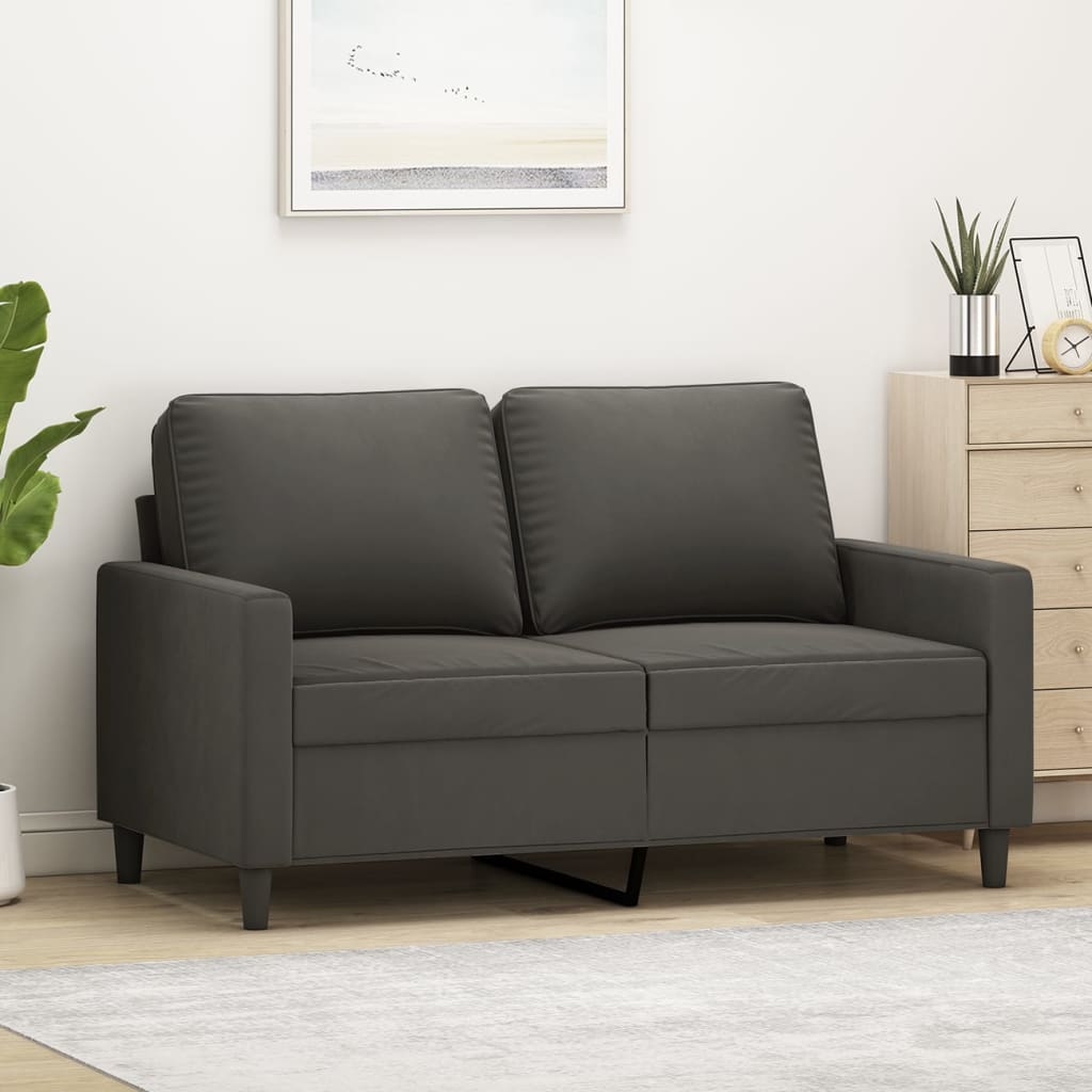 vidaXL Fauteuil 60 cm fluweel donkergrijs