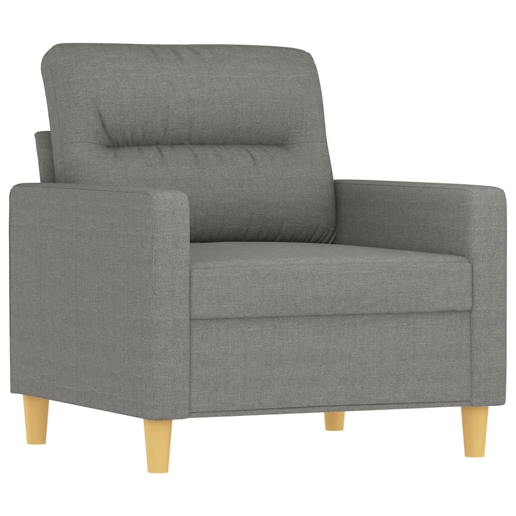 vidaXL Fauteuil 60 cm stof lichtgrijs